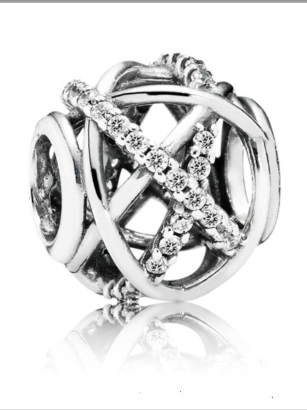 Authentic Pandora Galaxy Openwork Charm 791388CZ Retired Sterling Silver CZ Rare - Picture 2 of 11